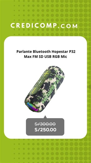 Parlante Bluetooth Hopestar P32 Max FM SD USB RGB Mic