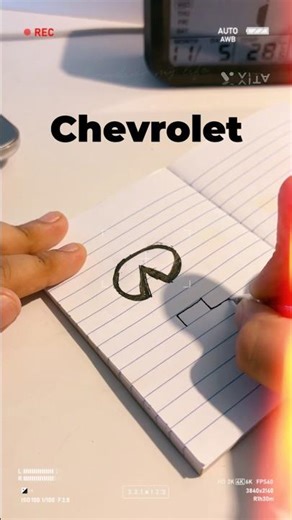 Chevy Logo Drawing ✨ #LogoArt #AestheticVibes #ViralShorts