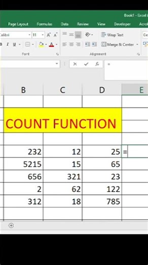 “Excel COUNT Formula | Cells Count Kaise Kare (Easy Trick)”#excel #excelformula #exceltips
