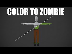 Coloring The Zombie In Blender - FPS Game With Unity & Blender