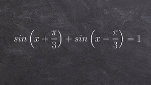 Learning how to solve an equation using the sum and difference formulas for sine