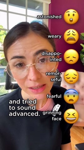 Advanced English vocabulary: describing emotions with emojis