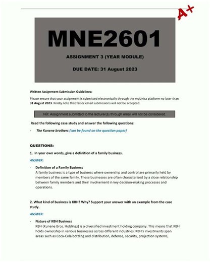 MNE2601 Assignment 3 Year Module Due 31 August 2023