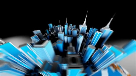 City, Skyscape, Loop. Free Stock Video