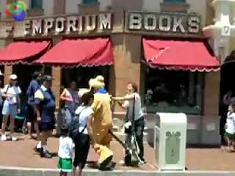 Pluto Chases Kid at Disneyland