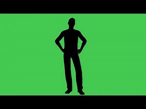 green screen silhouette talking man