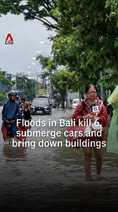 Heavy flooding in Bali, Indonesia, killed at least six people, brought down buildings and swept away cars on Wednesday (Sep 10). Authorities are still conducting search and rescue efforts for over 600 people who have been affected by the floods. #indonesia #indonesianews #bali #banjir | CNA