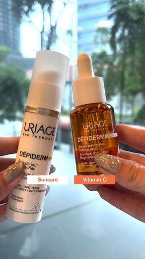 There's nothing better than this combination! 😍 When it comes to fighting dark spots and UV protection, Dépiderm Anti-Dark Spot Brightening Booster Serum and Anti-Dark Spot Daytime Care is the perfect pair. 🧡 #Uriage #UriageMalaysia #UriageMY #BornInTheAlps #EauThermale #VitaminC #AntiDarkSpot #SkinGlow #RadiantSkin #Depiderm #1Boost3Results | Uriage