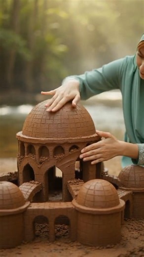 Making Futuristic Modern Beautiful Mosque|#clayart #shorts #islamicart #trending #islamicvideo #fyp