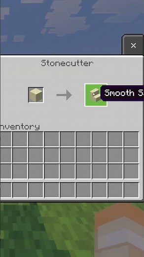 How to Make Smooth Sandstone Stairs With a Stone Cutter in Minecraft #Shorts