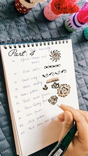 🌿✨ Mehndi Tutorial for Beginners | Basic to Bridal Designs Part 4 ✨🌿 #beginnermehndi #learnmehndi