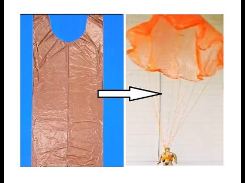 How to Make a toy Parachute from a Recycled Plastic Bag | DIY Fun for kids.