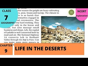NCERT Class 7 Geography Chapter 9: Life in the deserts