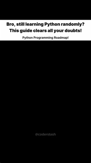 AI, ML, Data Science, Web, Apps on Instagram: "Learning Python can feel confusing when you’re watching random videos and jumping between topics without any structure. That’s why I’ve shared this complete Python roadmap – designed to take you from absolute beginner to advanced step by step. Whether you’re starting from scratch or stuck somewhere in the middle, this guide will help you stay on track and make real progress. Save this post, follow the roadmap, and stay consistent. You don’t need to 