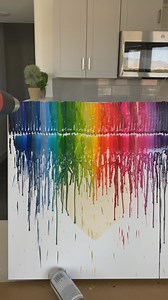 14M views · 3K reactions | DIY Project: Heat Gun & Crayon Drip Wall Art | Wild Life Lessons | Facebook