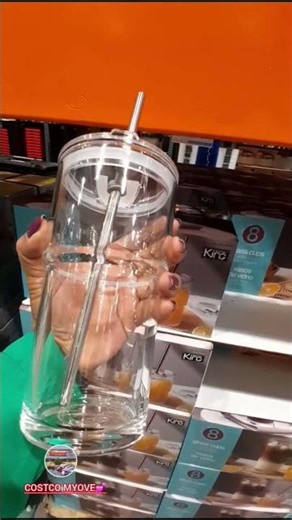 Vasos de Vidrio con Popote en Costco Metepec 💕 27/03/26 #costco #costcomexico #costcofinds #vasos