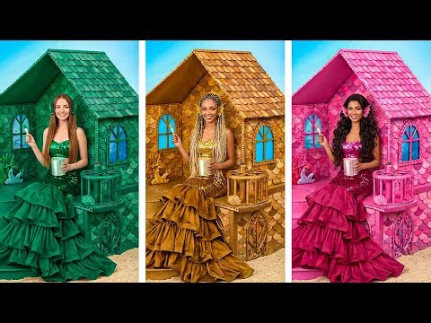 DIY Emerald vs VIP Golden vs Fluffy Pink! 🏠 MERMAID Room Makeover (and More!)