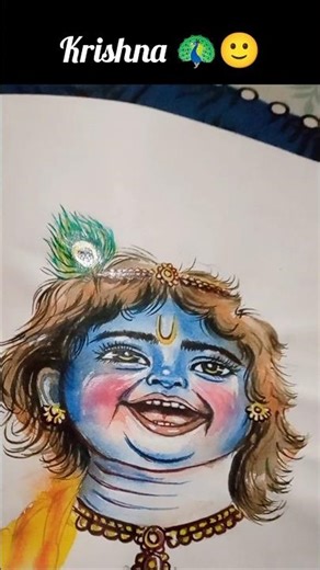 cute krishna drawing 🙂🦚 ##shorts #drawing #krishna #shotsfeed #viral #art