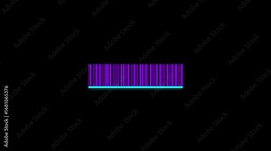 Bar code animation with laser beam. Laser beam barcode scanning motion graphics. Laser beam barcode scanner 4k video footage.