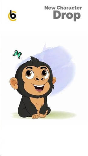 Baby Gorilla Vector Character 2d animation Model Sheet - Characterbazaar.com