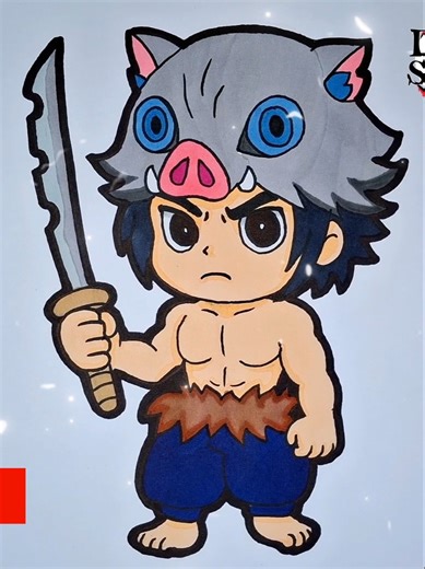 Demon Slayer Character Drawing #shorts #drawing #howtodraw #shortsart #coloring #demonslayer #chibi