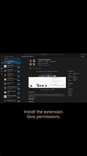adding pokemon to vscode cos free will exists