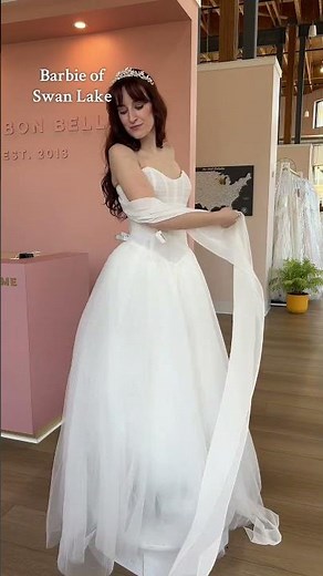 Barbie inspired wedding dresses 🩷 #barbie #bonbonbelle #bridetobe #2026bride #weddingdress #bride