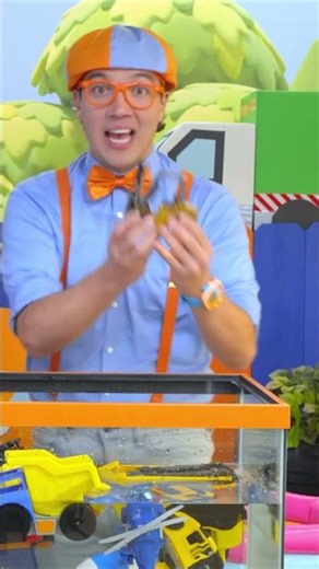 Will Blippi's Toy Digger Float? #shorts #blippi
