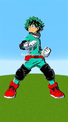 Heroes and Villains Collide in Minecraft Pixel Art | Deku, Bakugo, Todoroki & Toga