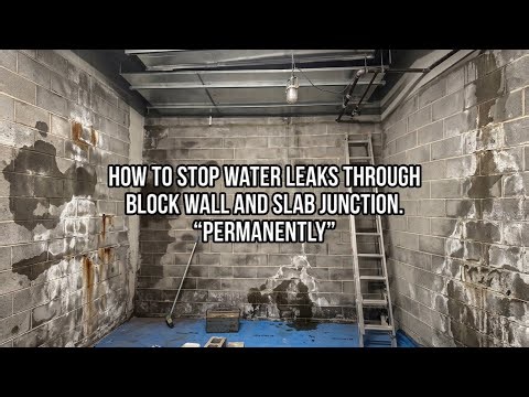Stop water leaking into your basement permanently with PU resin and latex polymer hydrostatic system