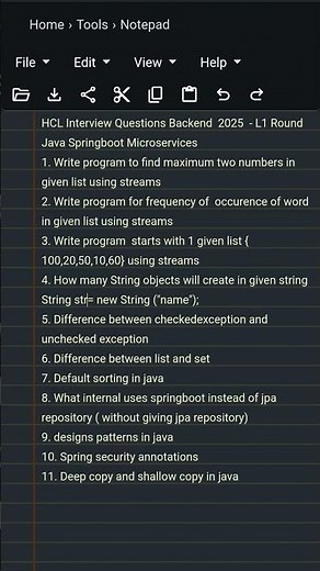 HCL Interview Questions 2025 #2025 #java #backend #microservices#hclrecruitment #interviewquestions