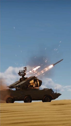 Mobile Buk M1 SAM engages flying UAV 🚀🔥 #BukM1 #SAM #UAV #Missile #Radar #Defense #Sim #Action