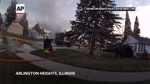 Watch the moment a garbage truck explodes in a Chicago suburb