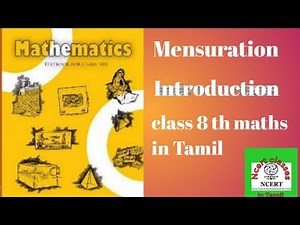 Ncert class 8 th maths mensuration introduction in Tamil | Ncert classes in Tamil