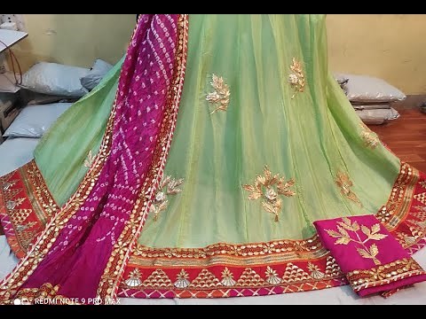 Super Attractive Fully Stitched Lehenga with Bandhani Print & Gota Patti Work | Lehenga Choli (2021)