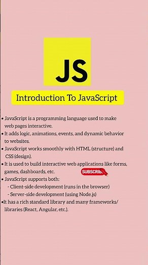 Introduction Of JavaScript