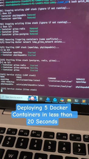 Testing LDAP #authentication with gitea integration. #linux #ytshorts #bashscripting #docker #shorts
