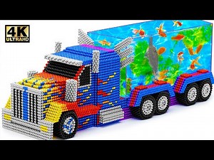 How To Make Optimus Prime Truck Carrying an Aquarium From LEGO, Magnetic Balls