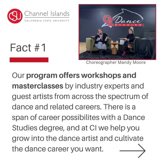 💃🕺 Learn about the Dance Studies program at #CSUCI! 🎓 Faculty members with a wide range of experiences work closely with students to help them connect dance to heritage, history, and social structures — regardless of ability or prior training. 🌍👣 For more information, visit 👉 bit.ly/Dance-CI. #DanceAtCSUCI 🚨 Don't miss out! 🗓️ Fall 2025 applications are still open for all non-impacted programs. ✅ Apply by the extended deadline July 1, 2025. ✍️ Apply now at 👉 bit.ly/Apply-Now-CI. 🐬✨ | C