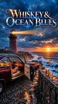 Whiskey & Ocean Blues 🥃 | A Light in the Window | Relaxing Blues Guitar & Soulful Blues Music