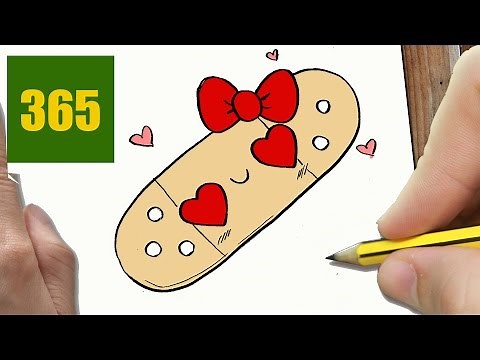COMMENT DESSINER BANDAIDS AMOUREUX KAWAII ÉTAPE PAR ÉTAPE – Dessins kawaii facile