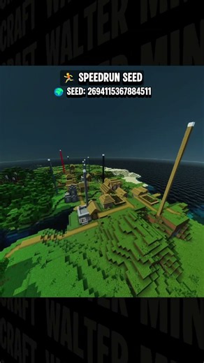 🏆 SPEEDRUN SEED? 💎 49 Diamonds + Crazy Loot | Bedrock 26.40
