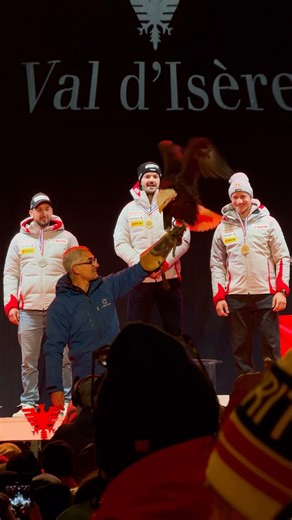Swiss podium sweep at Val d‘Isère! 🔥🇨🇭 #swissskiteam reigns the legendary Face de Bellevarde.