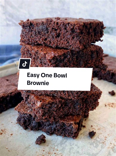 These One Bowl Cocoa Brownies are soft, moist and slightly cakey with just the right amount of chew 🍫✨️ https://vjcooks.com/one-bowl-brownie/ #brownie #recipe #baking #dessert