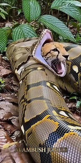 "Python Swallows Cheetah ALIVE – You Can See It Still Moving Inside 😱"