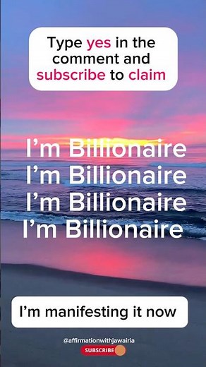 I’m a Billionaire ✨ | Powerful Manifestation Affirmation 💰#shorts #affirmations