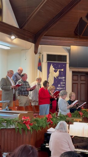 While our choir always shines bright under the direction of Theresa Graves, music director for over 50 years at Moore Memorial, in the Christmas season, they seem to shine brighter. | Moore Memorial Methodist Church