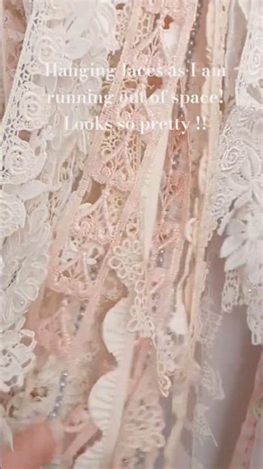 #lacestorage #lace #craftroomstorage #shabbychiccraftroom