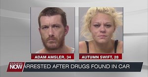 Two arrested after a traffic stop and drugs were found in the car