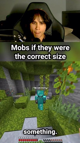 Comparing realistic mob sizes in Minecraft